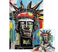 Jigsaw Puzzles 1000 Pieces for Adults Liberty Basquiat Style Relaxing Games Learning Educational Toys Secret Santa Gifts Family Activities (size 38x52cm)