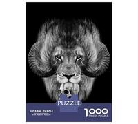Jigsaw Puzzles 1000 Pieces for Adults Lion Evil Jigsaw for Adults Fun Games Presents for Women Help The Brain Exercise 38x26cm/1000pcs