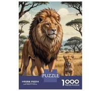 Jigsaw Puzzles 1000 Pieces for Adults Lion Family in African Safari-1 Jigsaws for Adults Fun Games A Work of Art Deal As Gifts for The Whole Family 70x50cm/1000pcs