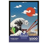 Jigsaw Puzzles 1000 Pieces for Adults Lofi Japan Great Wave Adult Jigsaw Relax Games Difficult Challenge Help The Brain Exercise 70x50cm/1000pcs