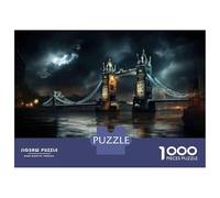 Jigsaw Puzzles 1000 Pieces for Adults London Bridge Night View Puzzle for Adults Hands-on Game Improve Memory Deal As Gifts for The Whole Family 70x50cm/1000pcs