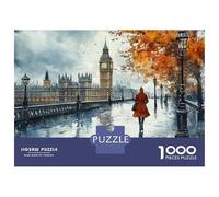 Jigsaw Puzzles 1000 Pieces for Adults London Rainy Day Walk Puzzles for Adults Fun Games Improve Memory Deal As Gifts for The Whole Family 52x38cm/1000pcs