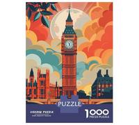 Jigsaw Puzzles 1000 Pieces for Adults London Skyline with Big Ben Jigsaws for Adults Fun Games A Work of Art Deal As Gifts for The Whole Family 52x38cm/1000pcs