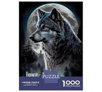 Jigsaw Puzzles 1000 Pieces for Adults Lone Wolf in The Shadows Puzzles for Adults DIY Toys Home Decoration Help The Brain Exercise 52x38cm/1000pcs