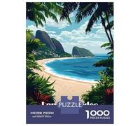 Jigsaw Puzzles 1000 Pieces for Adults Lopes Mendes Beach, Brazil Jigsaws for Adults Relax Games Improve Memory Stress Reduction Gifts 70x50cm/1000pcs