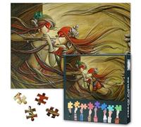Jigsaw Puzzles 1000 Pieces for Adults Lord Krishna Lord Radha Krishna Decor Hindu God India Religious Sacred Love Ancient Mythology Paper Art Brain Challenge Activity 27.5x19.7 Inch