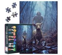 Jigsaw Puzzles 1000 Pieces for Adults, Lost Lamb Jigsaw Puzzle, Jesus Christ 1000 Piece Puzzles, Intellectual Challenge Puzzle Educational Toy Finished Size 50x70cm