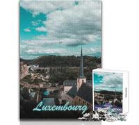 Jigsaw Puzzles 1000 Pieces for Adults Luxembourg Beautiful Design Game Difficult Challenge Great Gift Size 50x75cm