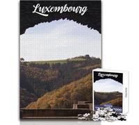 Jigsaw Puzzles 1000 Pieces for Adults Luxembourg City Beautiful Design Game Difficult Challenge Great Gift Size 38x26cm