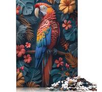 Jigsaw Puzzles 1000 Pieces for Adults Macaw in Tropical Paradise Jigsaws Puzzle for 1000 Piece Puzzles Educational Games 1000pcs (75x50cm)