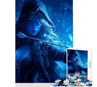 Jigsaw Puzzles 1000 Pieces for Adults Magic Night Elf Ice Archer Educational Toy Gift For Birthdays Relaxing Games Artists Collection, Fine Art Size 50x75cm