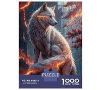 Jigsaw Puzzles 1000 Pieces for Adults Magical Wolf Art Print Jigsaw Puzzle Relax Games Precision Cutting Unique Birthday And Gifts 38x26cm/1000pcs