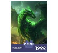 Jigsaw Puzzles 1000 Pieces for Adults Majestic Green Dragon Art Adult Puzzles Toy Wall Decor But Fun And Humorous Help The Brain Exercise 70x50cm/1000pcs