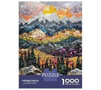 Jigsaw Puzzles 1000 Pieces for Adults Majestic Mosaic Peaks Puzzles for Adults Fun Games Improve Memory Deal As Gifts for The Whole Family 38x26cm/1000pcs