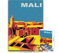 Jigsaw Puzzles 1000 Pieces for Adults Mali City Roof Toy Intellectual Game Improve Memory Anti-Stress Toys Size 50x75cm