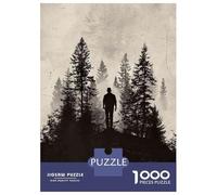 Jigsaw Puzzles 1000 Pieces for Adults Man in Forest Silhouette Puzzle for Adults Hands-on Game Improve Memory Deal As Gifts for The Whole Family 70x50cm/1000pcs