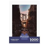 Jigsaw Puzzles 1000 Pieces for Adults Manhattan Bridge Sunset Puzzle for Adults Toy Wall Decor Hand Speed Race Stress Reduction Gifts 52x38cm/1000pcs