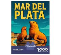 Jigsaw Puzzles 1000 Pieces for Adults Mar Del Plata Sea Lions Jigsaws for Adults Relax Games Improve Memory Stress Reduction Gifts 38x26cm/1000pcs