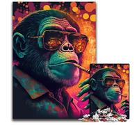 Jigsaw Puzzles 1000 Pieces for Adults Marijuana Monkey Challenging Puzzles for Home Decor Brain Training 1000 PCS(75x50cm)