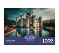 Jigsaw Puzzles 1000 Pieces for Adults Medieval Castle Reflections Puzzles for Adults Fun Games Improve Memory Deal As Gifts for The Whole Family 70x50cm/1000pcs