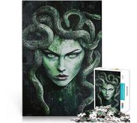 Jigsaw Puzzles 1000 Pieces for Adults Medusa Mosaic Portrait Analyse und Logik Wunschliste mit dem Weihnachtsmann52x38cm