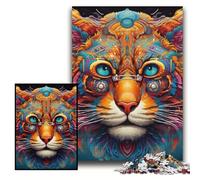 Jigsaw Puzzles 1000 Pieces for Adults Meerkat Graffiti Painting 1000 Piece Jigsaw Develops Hand-Eye Coordination Skills, Perfect for Birthday Gifts Size 26x38cm