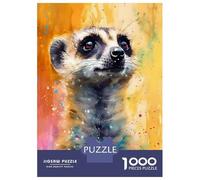 Jigsaw Puzzles 1000 Pieces for Adults Meerkat Painting Puzzles for Adults DIY Toys Home Decoration Help The Brain Exercise 38x26cm/1000pcs