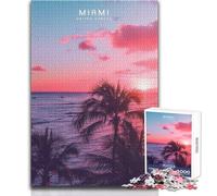 Jigsaw Puzzles 1000 Pieces for Adults Miami Beautiful Design Game Difficult Challenge Great Gift Size 50x75cm