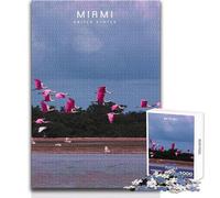 Jigsaw Puzzles 1000 Pieces for Adults Miami Toy Intellectual Game Improve Memory Anti-Stress Toys Size 38x26cm