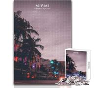 Jigsaw Puzzles 1000 Pieces for Adults Miami Toy Intellectual Game Improve Memory Anti-Stress Toys Size 38x52cm