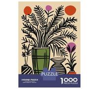 Jigsaw Puzzles 1000 Pieces for Adults Mid-Century Modern Floral Still Life Puzzle for Adults Toy Wall Decor Hand Speed Race Stress Reduction Gifts 38x26cm/1000pcs
