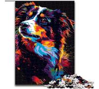 Jigsaw Puzzles 1000 Pieces for Adults Miniature American Shepherd Dog Puzzle Made of cardboard, for Birthday Holiday Christmas 1000pcs(26x38cm)
