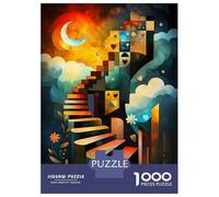 Jigsaw Puzzles 1000 Pieces for Adults Modern Cubism Stairway Puzzles for Adults Fun Games Improve Memory Deal As Gifts for The Whole Family 52x38cm/1000pcs