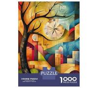Jigsaw Puzzles 1000 Pieces for Adults Modern Cubist Vision of The Persistence of Memory Puzzles for Adults Fun Games Improve Memory Deal As Gifts for The Whole Family 38x26cm/1000pcs