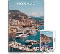 Jigsaw Puzzles 1000 Pieces for Adults Monaco Beautiful Design Game Difficult Challenge Great Gift Size 50x75cm
