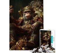 Jigsaw Puzzles 1000 Pieces for Adults Monkey King on Golden Throne Help The Brain Exercise Family Activities Relax Games for Age 14+ Game (50x75cm)