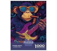 Jigsaw Puzzles 1000 Pieces for Adults Monkey Rockstar Vibes Puzzles for Adults Fun Games Improve Memory Deal As Gifts for The Whole Family 70x50cm/1000pcs