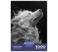 Jigsaw Puzzles 1000 Pieces for Adults Monochrome Wolf Portrait Puzzle for Adults Hands-on Game Improve Memory Deal As Gifts for The Whole Family 70x50cm/1000pcs