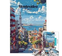 Jigsaw Puzzles 1000 Pieces for Adults Montevideo, Uruguay Cityscape Art Relaxing Games Learning Educational Toys Secret Santa Gifts Family Activities (size 50x75cm)