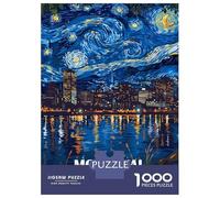 Jigsaw Puzzles 1000 Pieces for Adults Montreal Canada Starry Night Art Jigsaw for Adults Relaxing Games Difficult Challenge for Birthday, Chrismas 38x26cm/1000pcs
