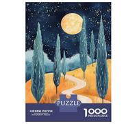 Jigsaw Puzzles 1000 Pieces for Adults Moonlit Cypress Grove Jigsaws for Adults Fun Games A Work of Art Deal As Gifts for The Whole Family 38x26cm/1000pcs