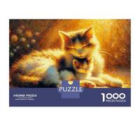 Jigsaw Puzzles 1000 Pieces for Adults Mother Cat Cuddling Kitten Adult Puzzles Toy Wall Decor But Fun And Humorous Help The Brain Exercise 52x38cm/1000pcs