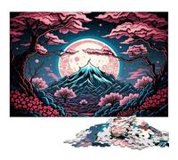 Jigsaw Puzzles 1000 Pieces for Adults Mount Fuji cardboard Jigsaw Puzzles Brain Challenge Game for Teenagers & Family Interaction 26X38CM/10.23x14.96inch