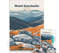 Jigsaw Puzzles 1000 Pieces for Adults Mount Kosciuszko Australia Impossible Game Challenging To Complete for Is Ideal As A Gift 50x75cm
