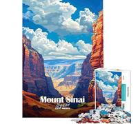 Jigsaw Puzzles 1000 Pieces for Adults Mount Sinai Landscape Adult Jigsaw Relaxing Games Difficult Challenge Stress Reduction Gifts (Size 38x52cm)