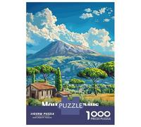 Jigsaw Puzzles 1000 Pieces for Adults Mount Vesuvius Italy Jigsaw for Adults Relaxing Games Difficult Challenge for Birthday, Chrismas 70x50cm/1000pcs