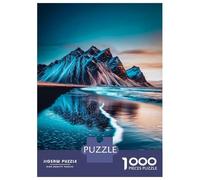 Jigsaw Puzzles 1000 Pieces for Adults Mountain Beach Sunset Jigsaw for Adults Fun Games Presents for Women Help The Brain Exercise 38x26cm/1000pcs