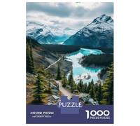 Jigsaw Puzzles 1000 Pieces for Adults Mountain Lake Hiking Trail Puzzles for Adults DIY Toys Home Decoration Help The Brain Exercise 52x38cm/1000pcs