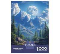 Jigsaw Puzzles 1000 Pieces for Adults Mountain Moonlit Trail Puzzles for Adults DIY Toys Home Decoration Help The Brain Exercise 38x26cm/1000pcs