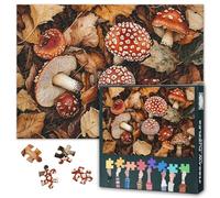 Jigsaw Puzzles 1000 Pieces for Adults Mushrooms in the Forest 1000 Piece Puzzles Funny Challenging Suitable for Game Nights Challenging & Vivid Detail Ideal for Puzzle Enthusiasts Size: 70x50cm